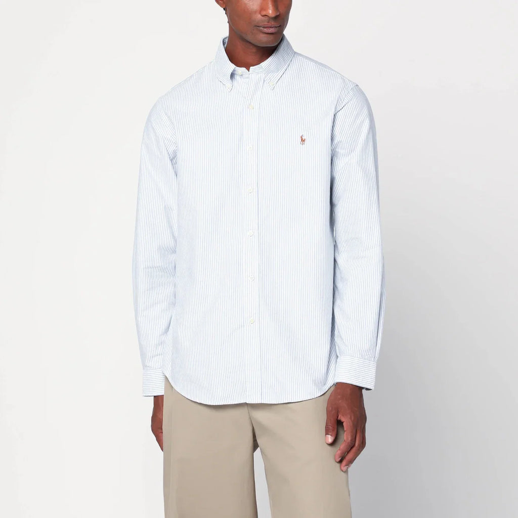 Polo Ralph Lauren Light blue/white striped Oxford shirt Custom-fit