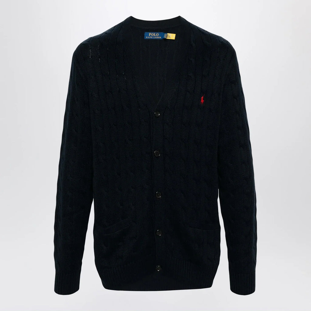 Polo Ralph Lauren Navy blue cable-knit cotton cardigan