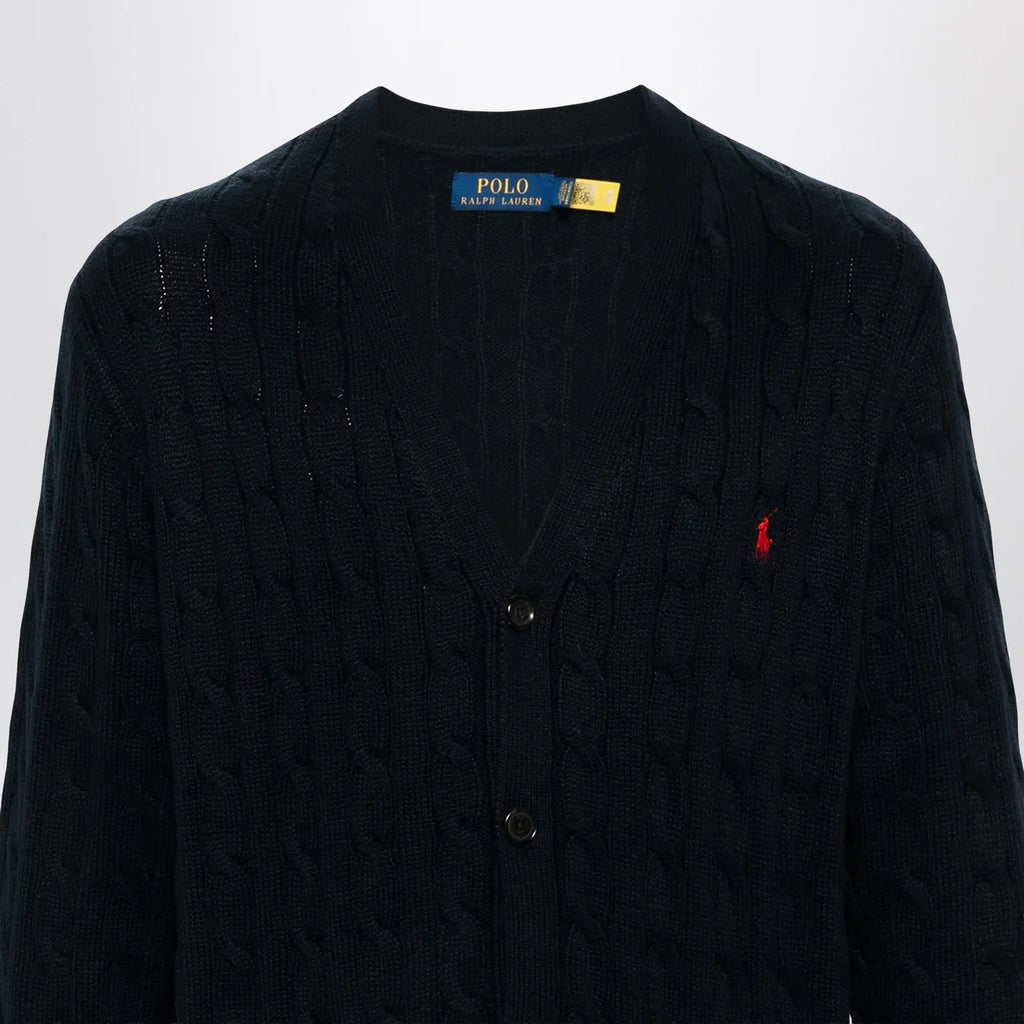 Polo Ralph Lauren Navy blue cable-knit cotton cardigan