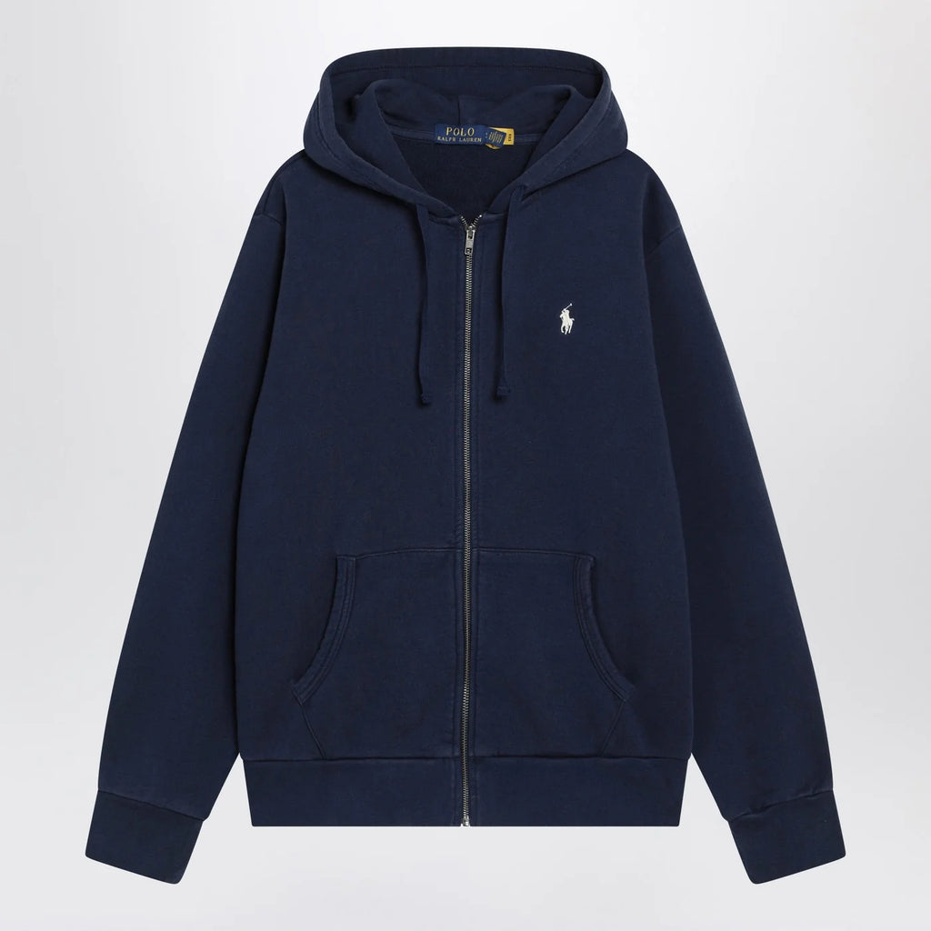 Polo Ralph Lauren Navy blue cotton zip-up sweatshirt
