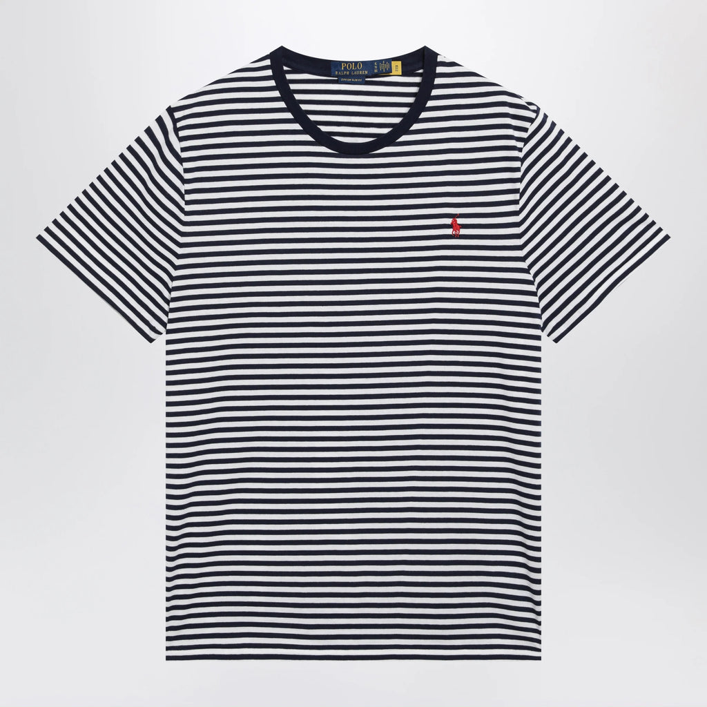Polo Ralph Lauren White/Navy striped Custom Slim-Fit T-shirt