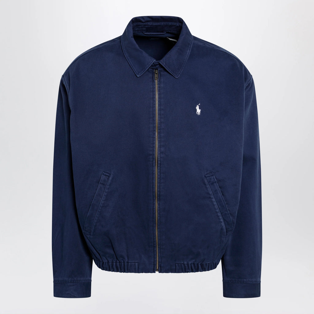 Polo Ralph Lauren Navy blue zip-up jacket in cotton