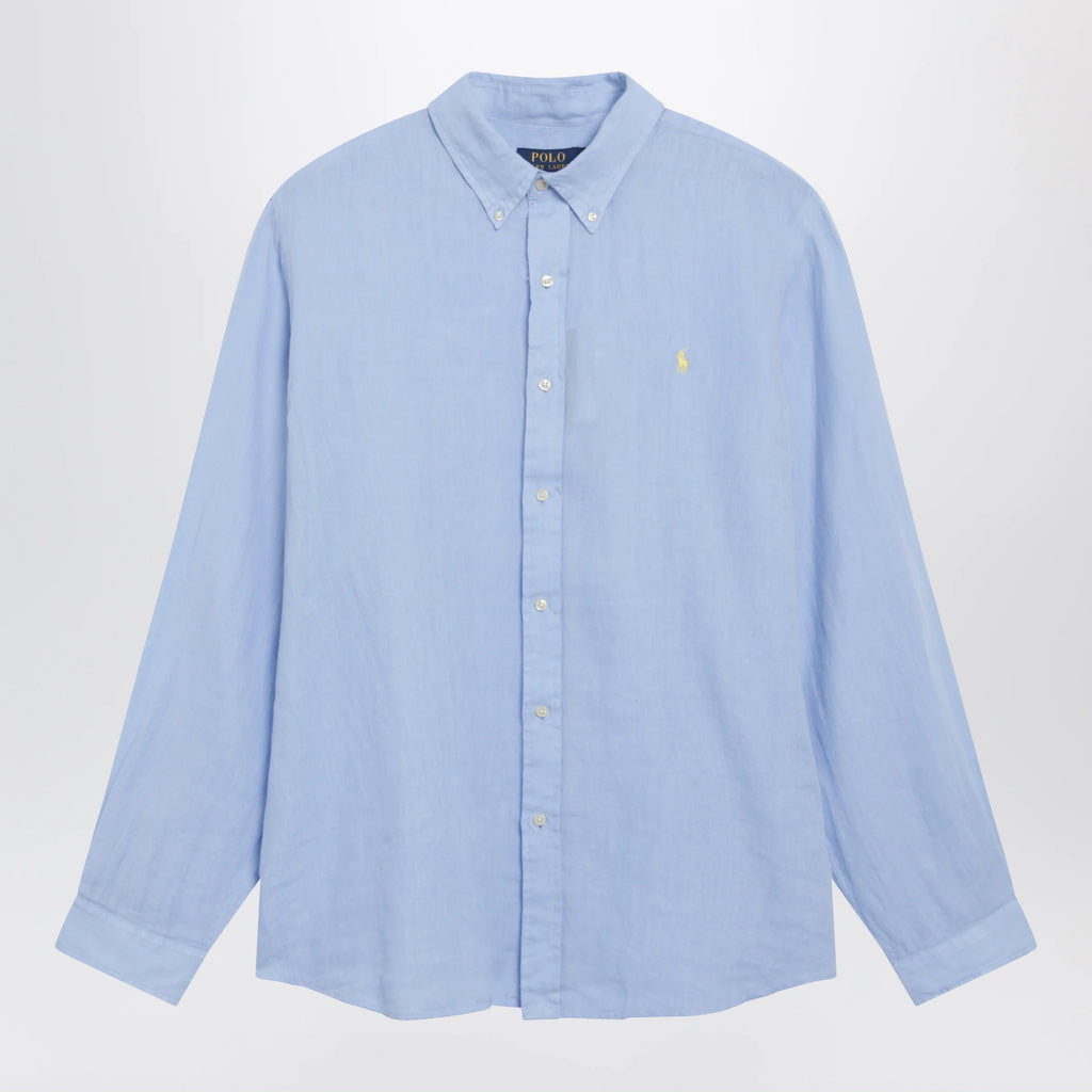 Polo Ralph Lauren Light Blue Linen Button-Down Shirt