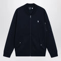 Polo Ralph Lauren Navy blue zip-up cotton-blend sweatshirt