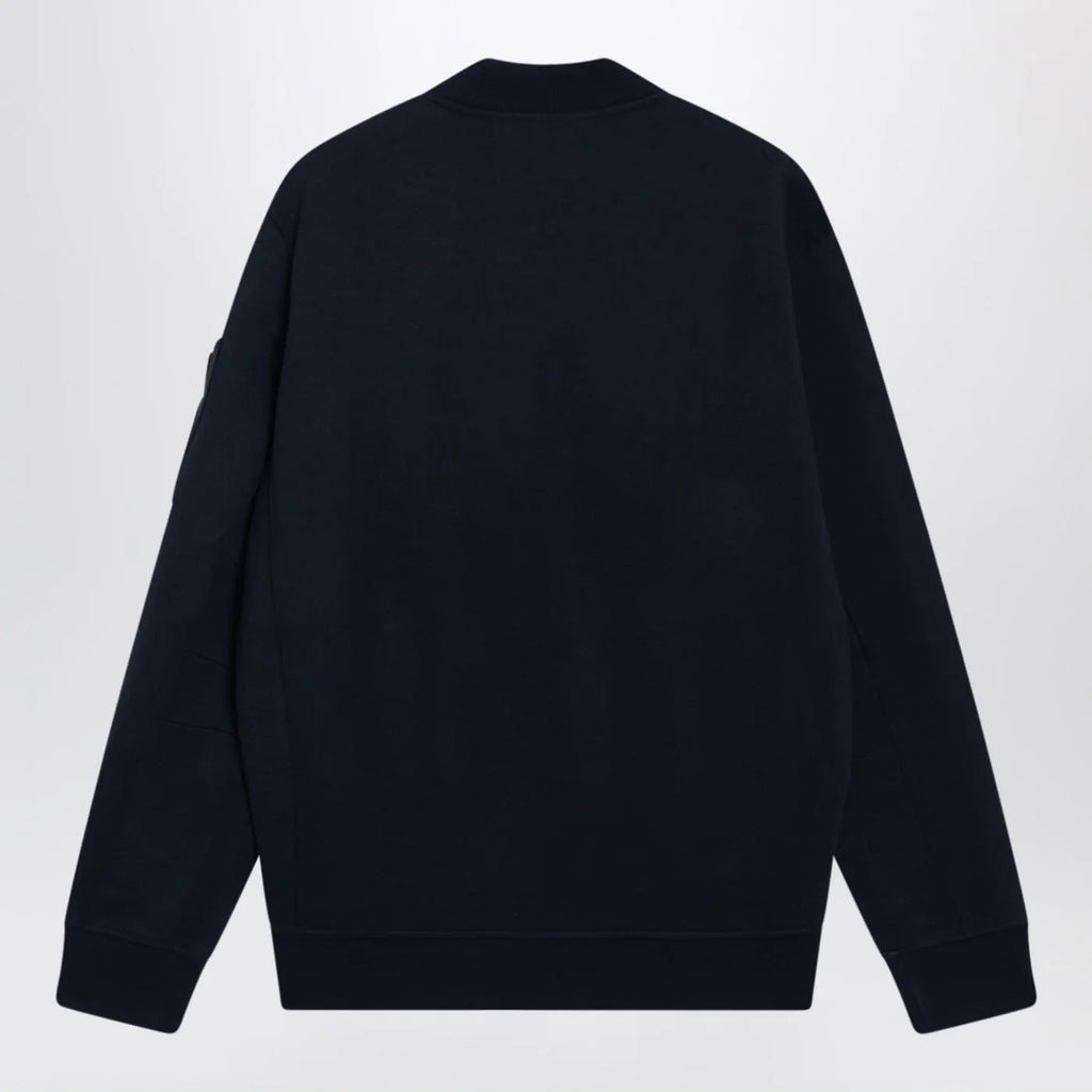 Polo Ralph Lauren Navy blue zip-up cotton-blend sweatshirt