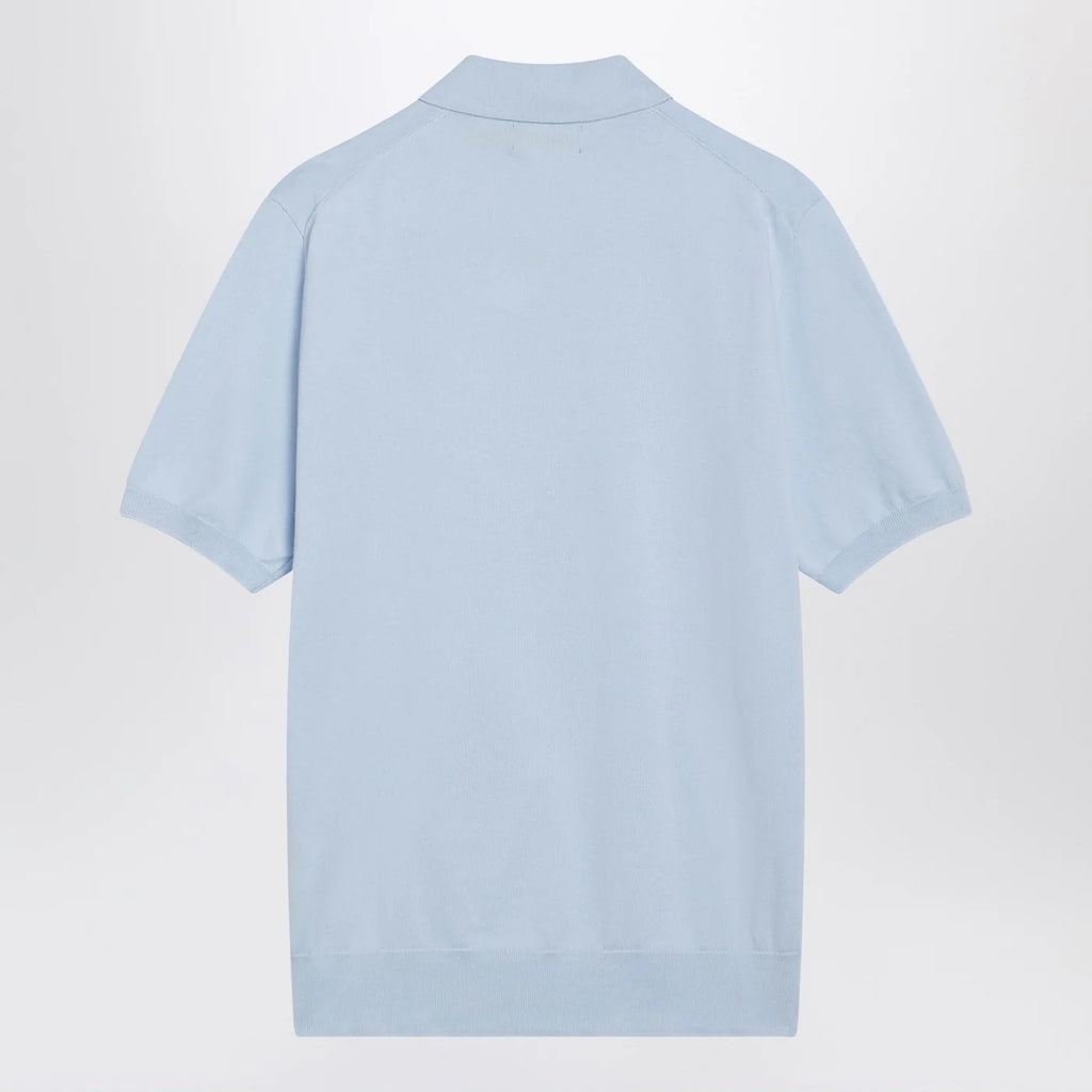 Polo Ralph Lauren Light blue cotton knit polo shirt