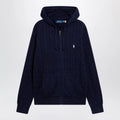 Polo Ralph Lauren Navy blue cotton cable-knit zip-up cardigan