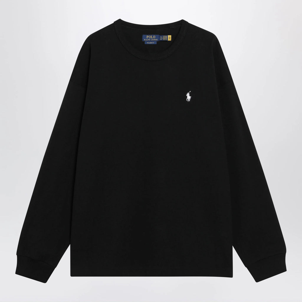 Polo Ralph Lauren Black cotton Relaxed-Fit crewneck sweatshirt