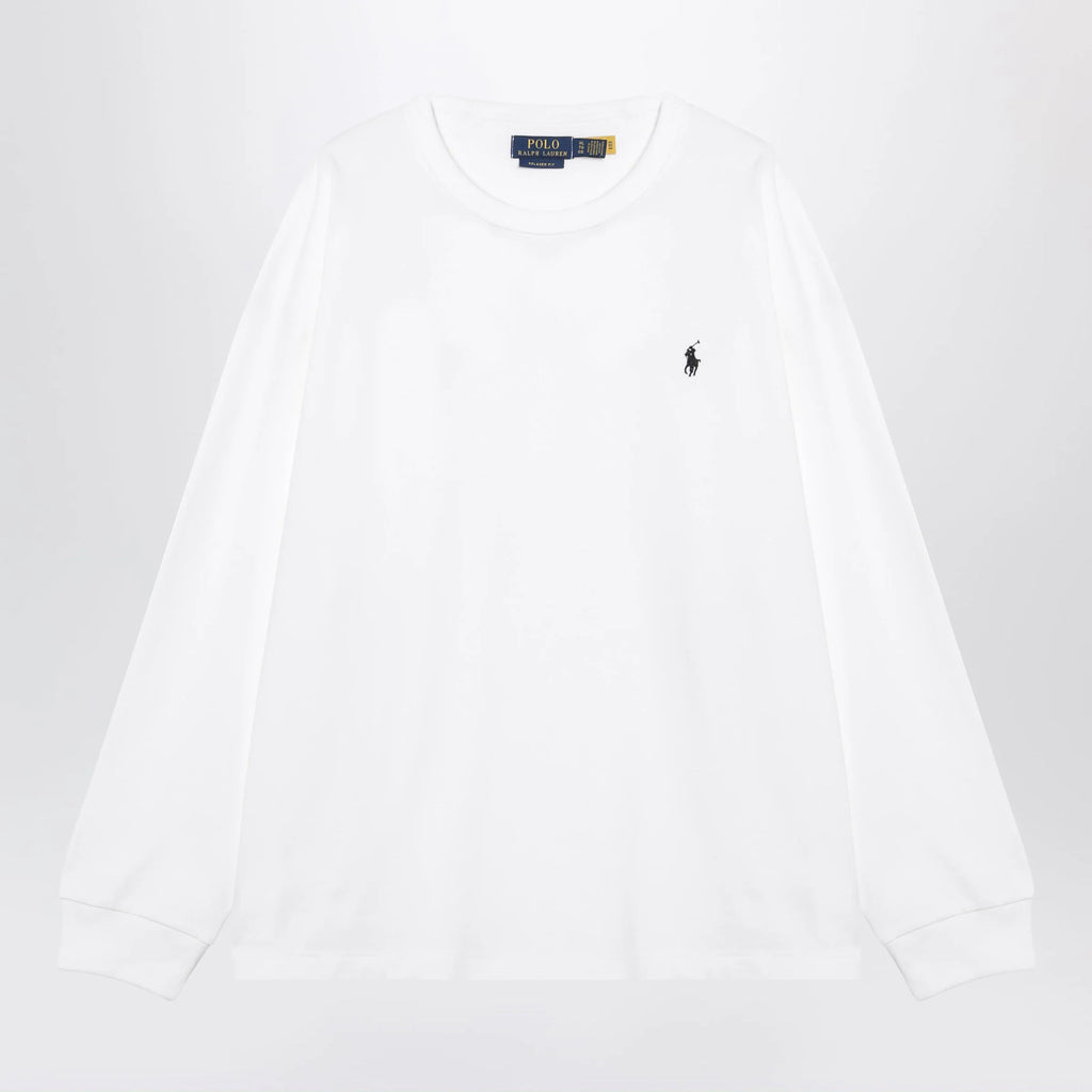 Polo Ralph Lauren White cotton Relaxed-Fit crewneck sweatshirt