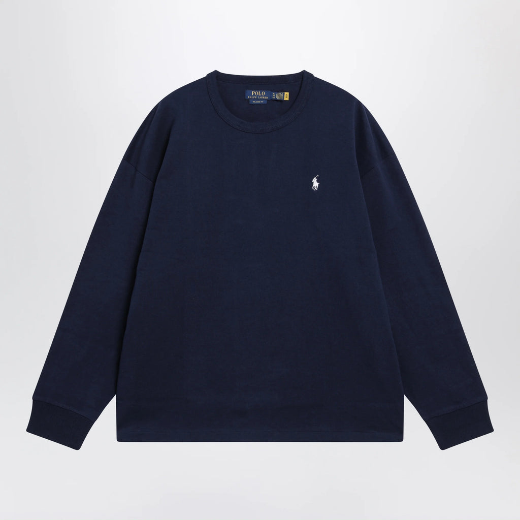 Polo Ralph Lauren Navy cotton Relaxed-Fit crewneck sweatshirt