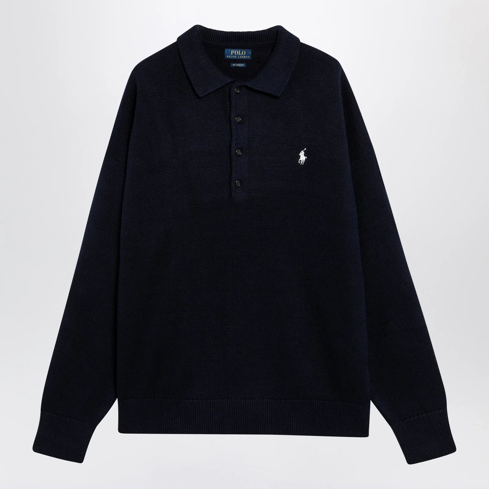 Polo Ralph Lauren Navy blue polo sweater with flag motif