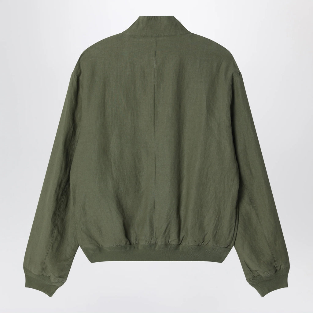 Polo Ralph Lauren Dark green linen zip-up jacket