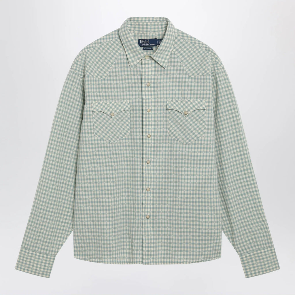 Polo Ralph Lauren White/green Classic-Fit madras western shirt