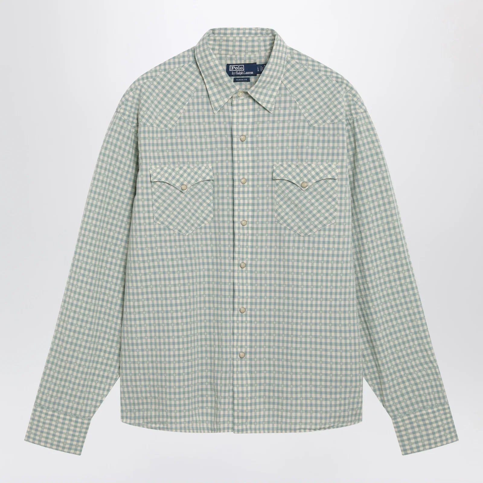 Polo Ralph Lauren White/green Classic-Fit madras western shirt