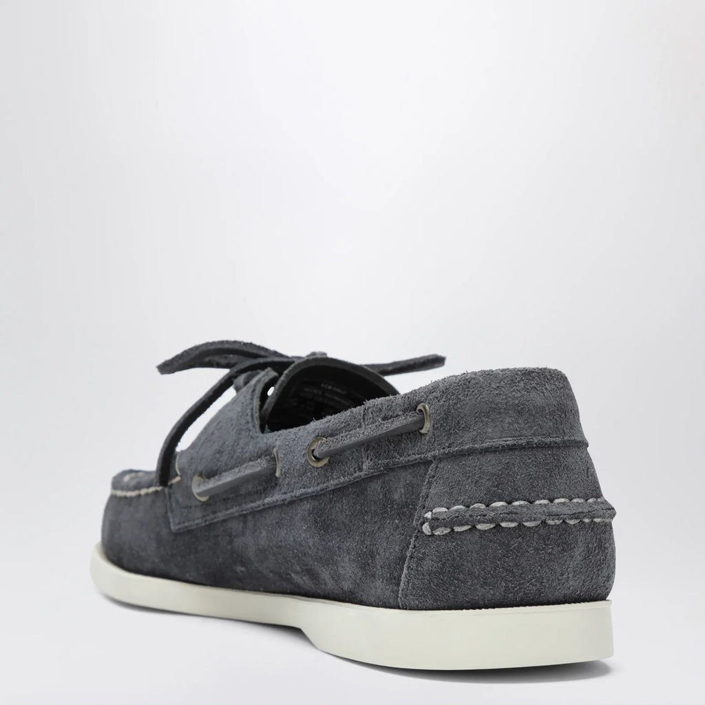 Sebago Portland Flesh Out boat moccasins in suede, blue