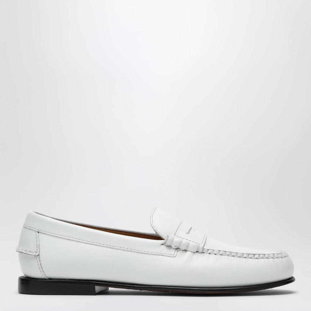 Sebago Danielle white leather loafers