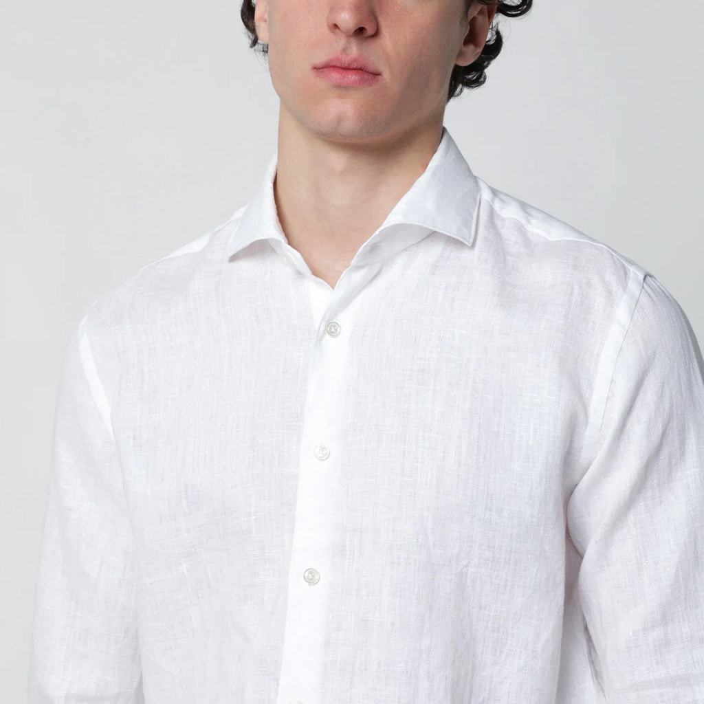 XACUS Tailor Fit linen shirt white