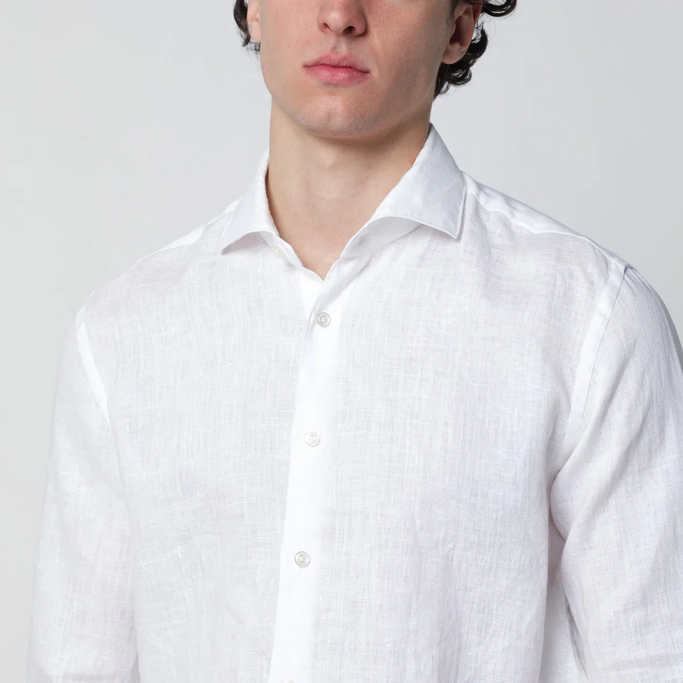 XACUS Tailor Fit linen shirt white