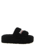 Balenciaga Furry Platform Slides