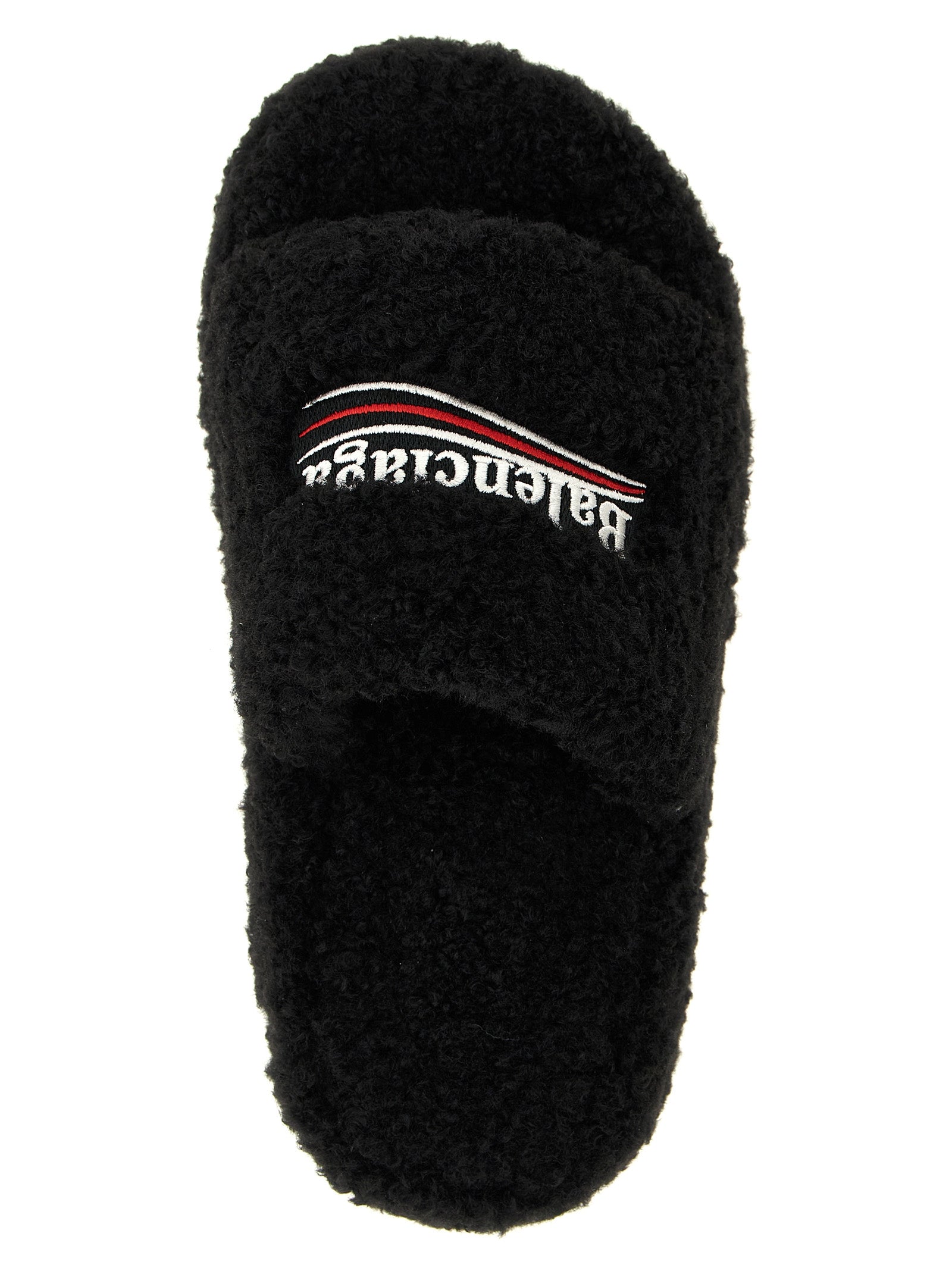 Balenciaga Furry Platform Slides