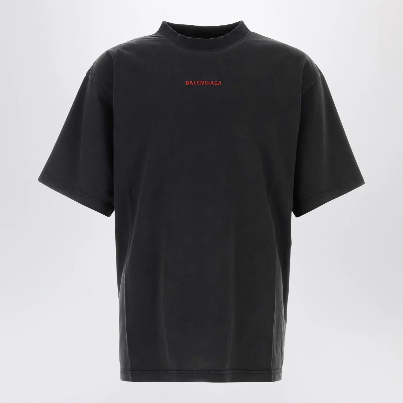 Balenciaga Light blue medium-fit T-shirt with logo