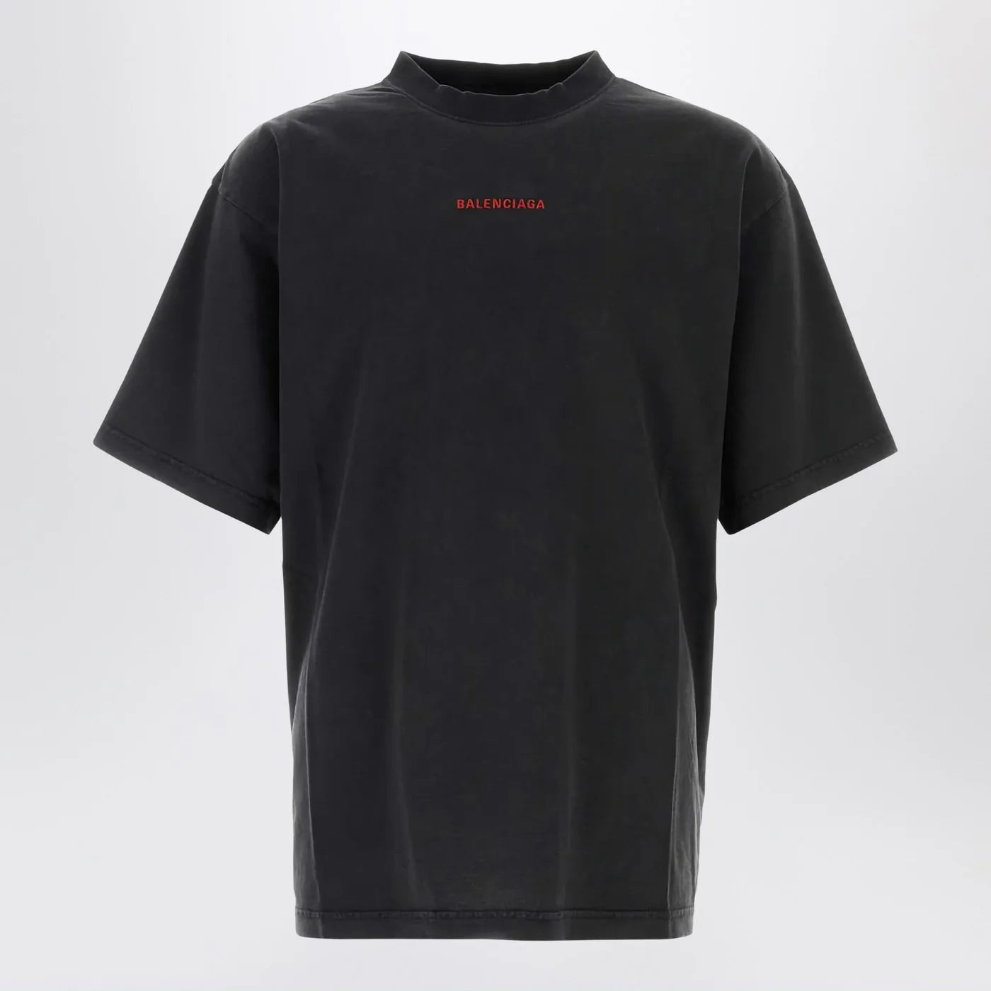 Balenciaga Light blue medium-fit T-shirt with logo