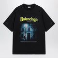 Balenciaga The Address men’s regular-fit T-shirt in faded black cotton