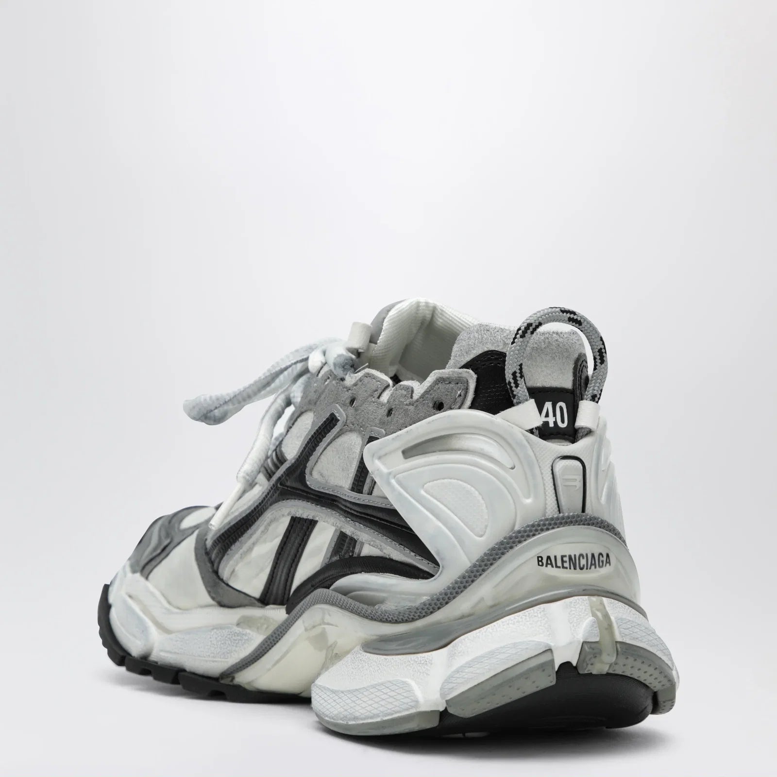 Balenciaga Grey/white/black Runner sneakers in nylon