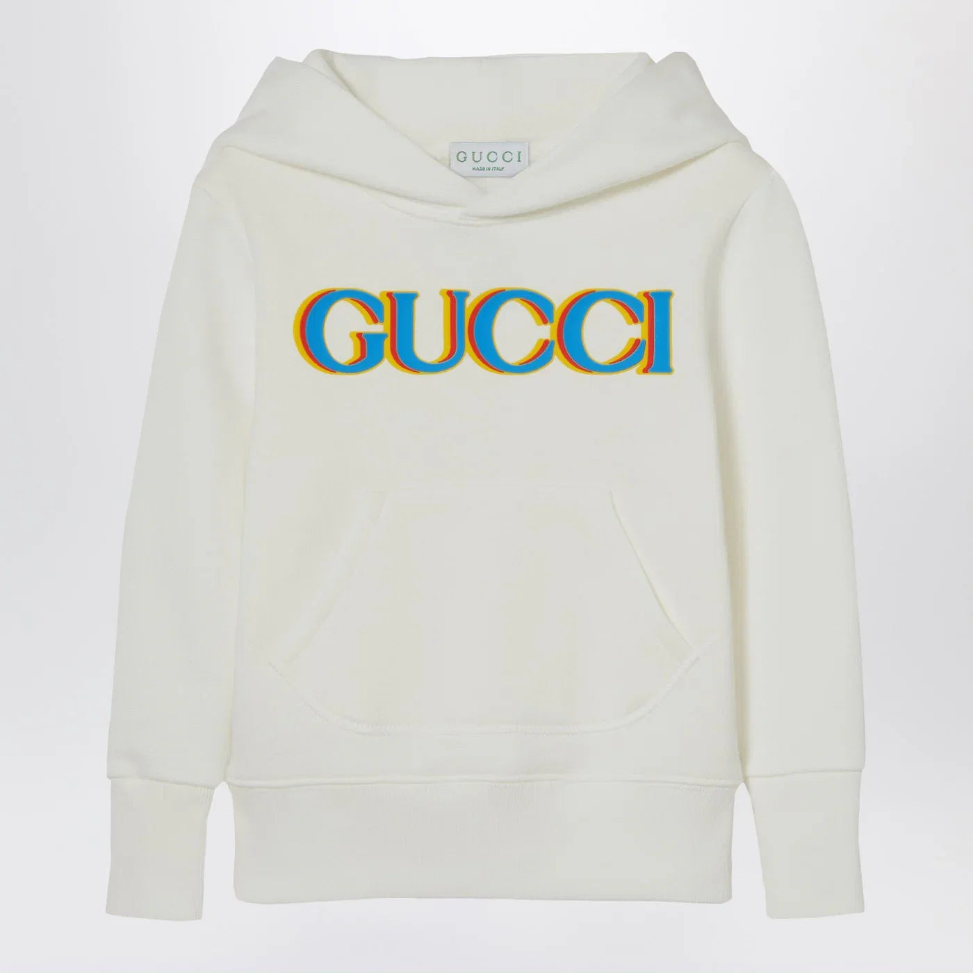 GUCCI White hoodie with logo