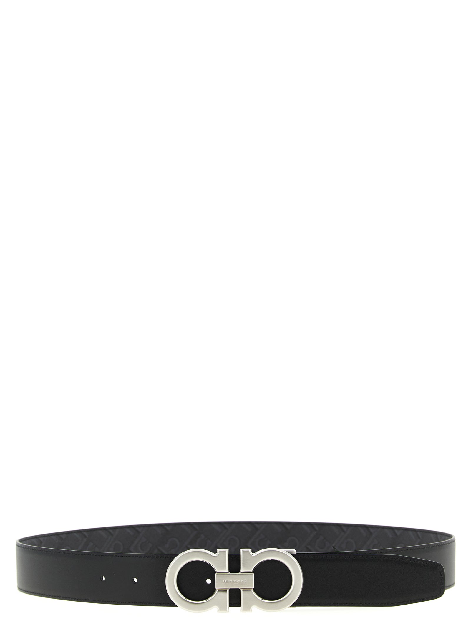 Ferragamo Gancini Print Reversible Belt