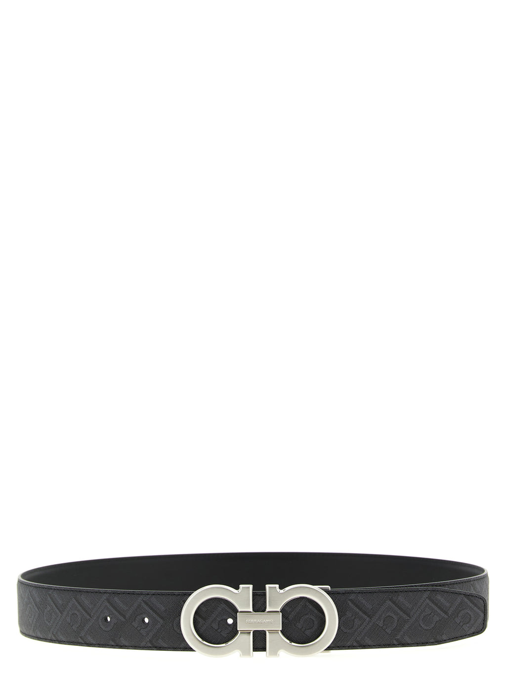 Ferragamo Gancini Print Reversible Belt