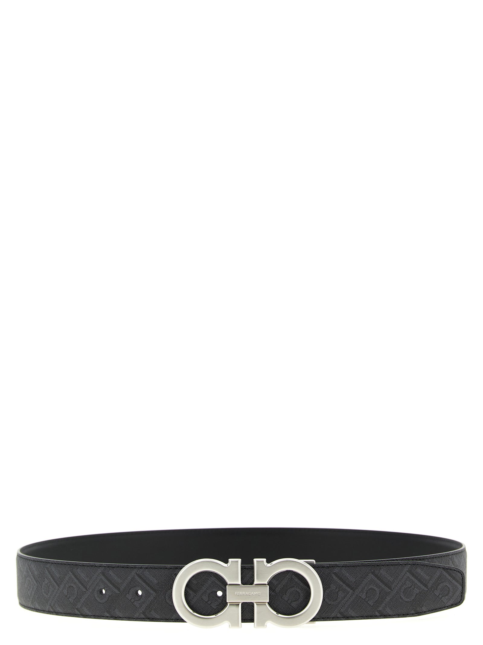 Ferragamo Gancini Print Reversible Belt