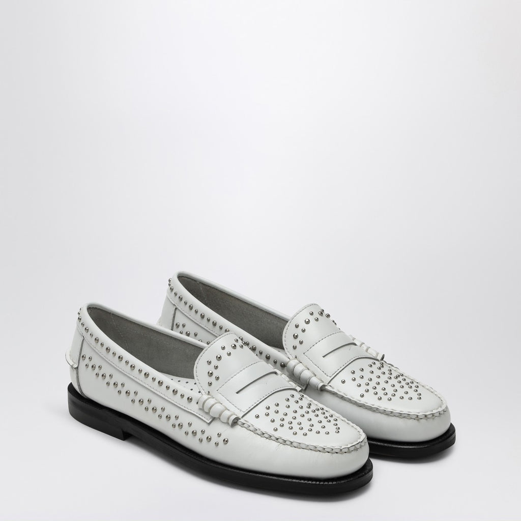 Sebago Classic Dan loafer white with studs