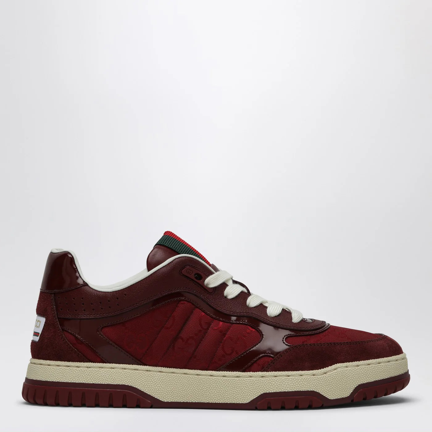 GUCCI Re-Web Sneakers in burgundy GG fabric