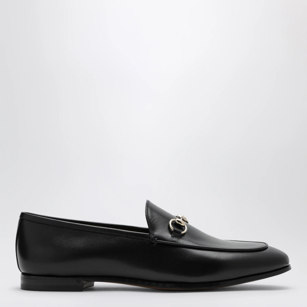 GUCCI Black leather Jordaan loafer