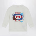GUCCI White sweatshirt with logo print