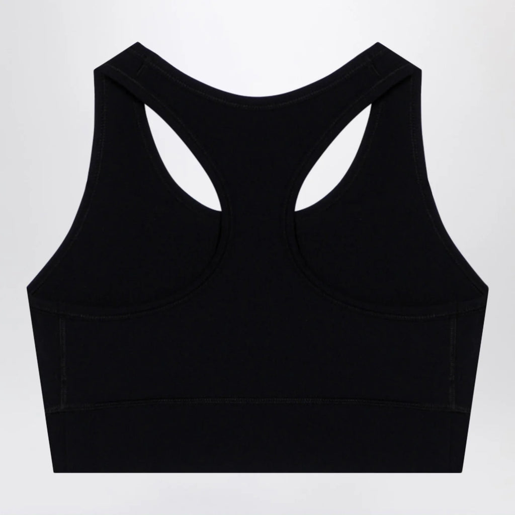 Balenciaga Black Activewear sleeveless top in matt nylon blend