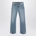 Balenciaga Light blue jeans with distressed hem