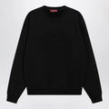 GUCCI Black brushed cotton jersey sweatshirt