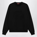 GUCCI Black brushed cotton jersey sweatshirt