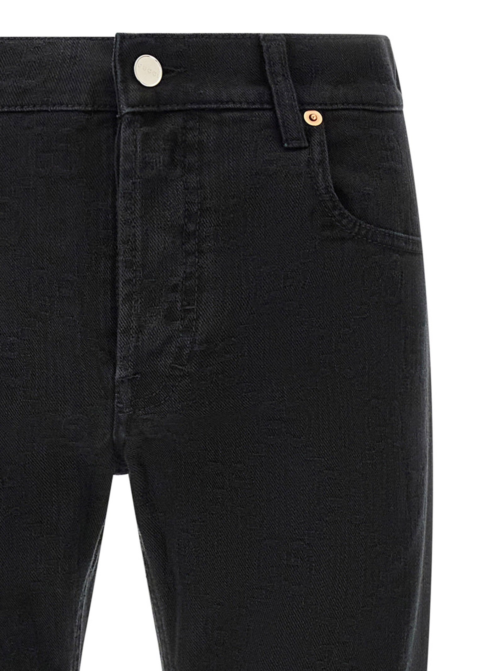 Gucci Gg Jacquard Denim Jeans