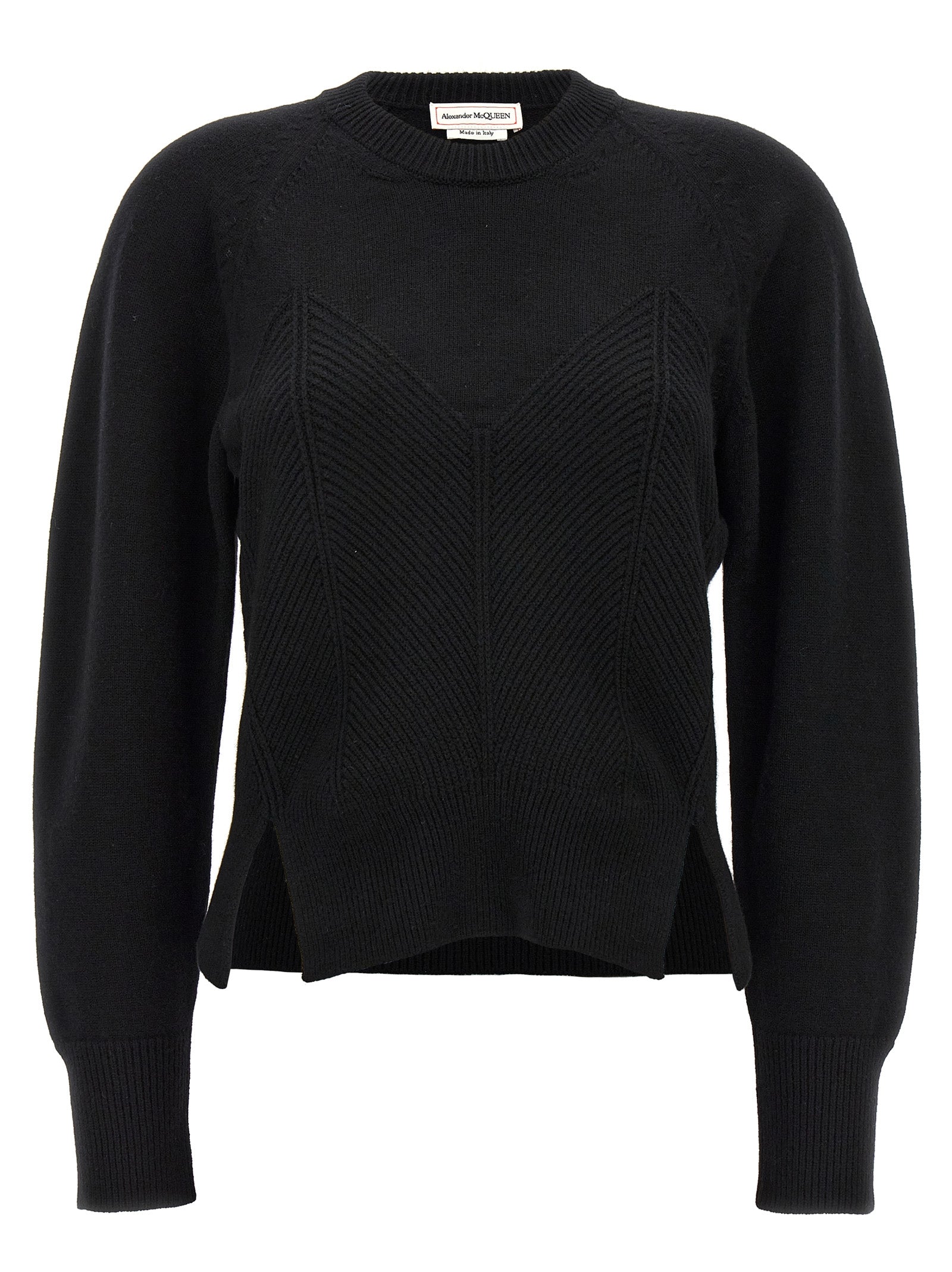 Mcqueen Chevron Corset Sweater