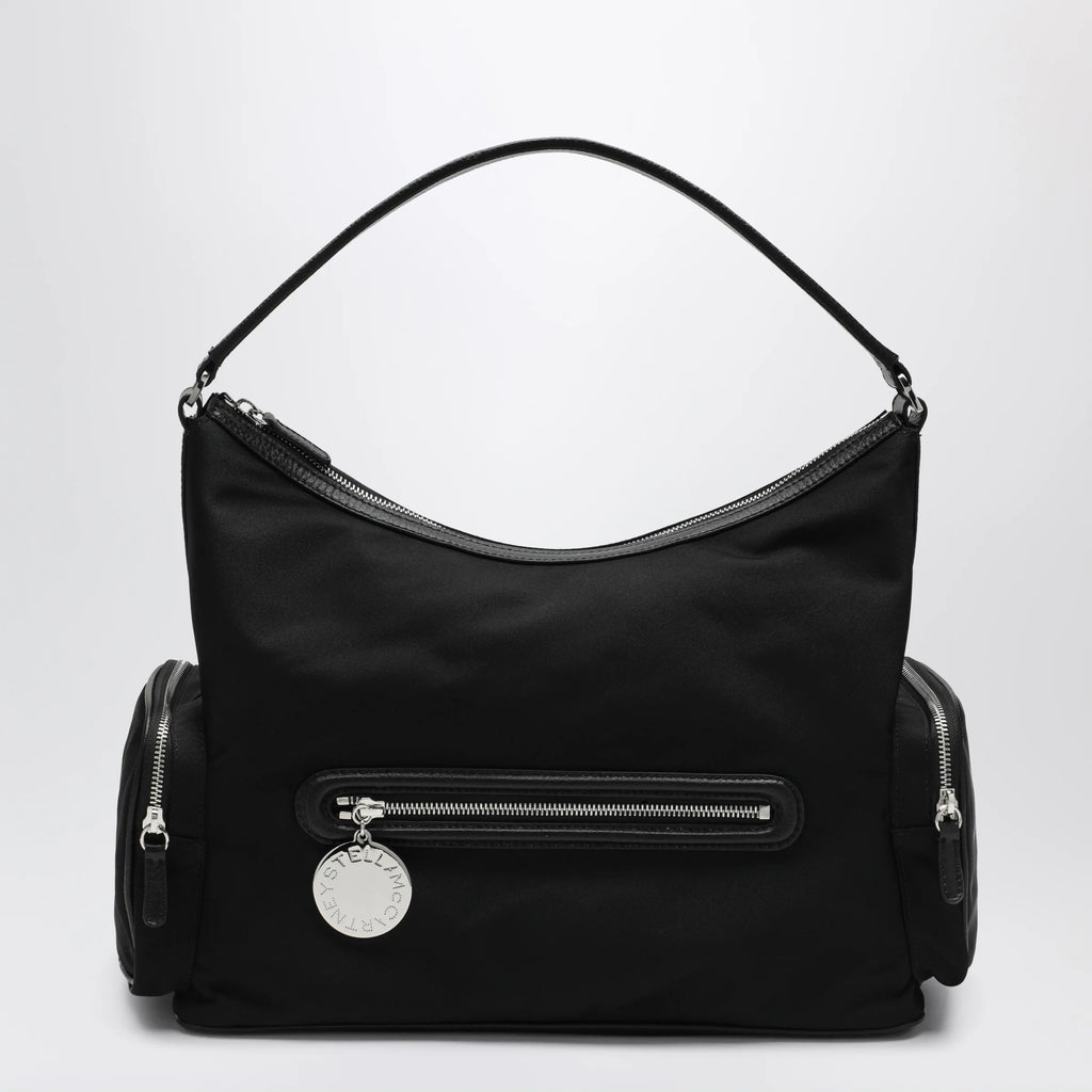 Stella McCartney Dartmoor shoulder bag in ECONYL, ultra black