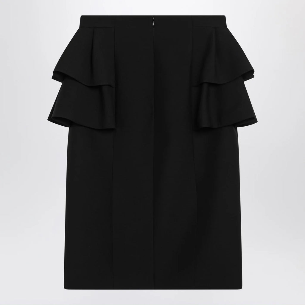 Valentino Black skirt with ruffles on the sides