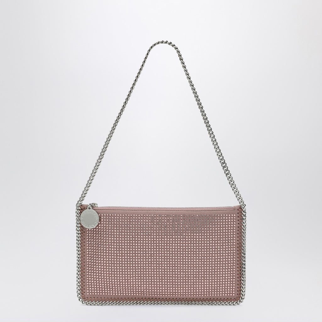 Stella McCartney Falabella Pink Clutch Shoulder Bag with Rhinestones