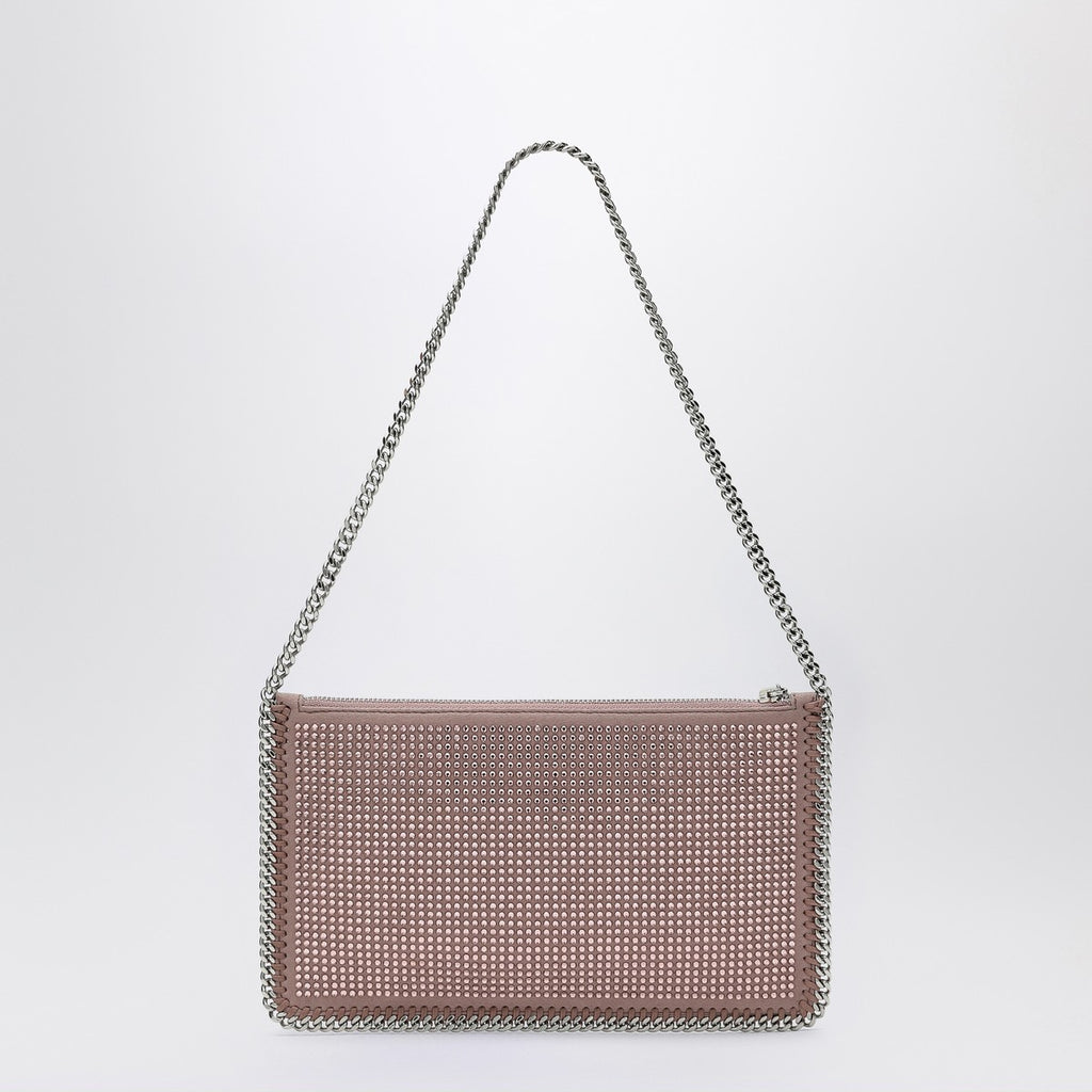Stella McCartney Falabella Pink Clutch Shoulder Bag with Rhinestones