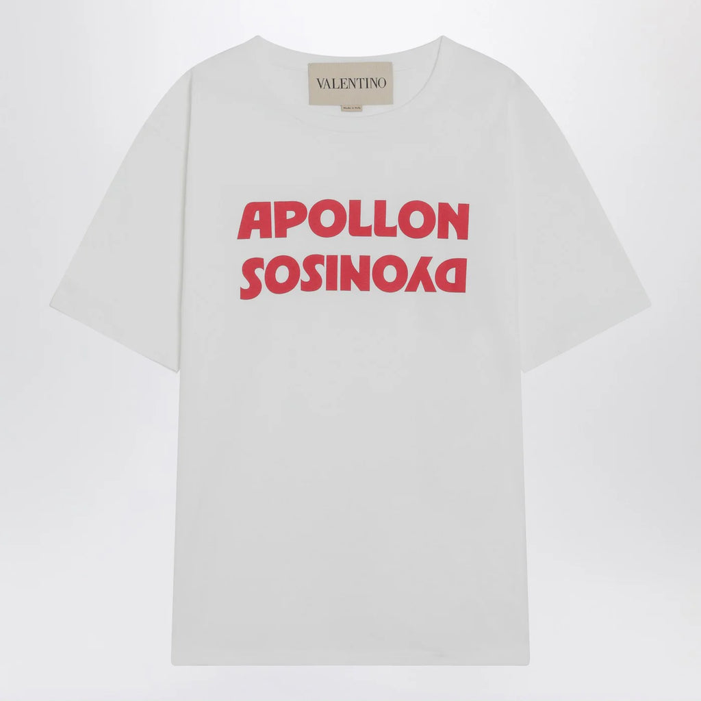 Valentino White T-shirt with Apollon/Dionysos print