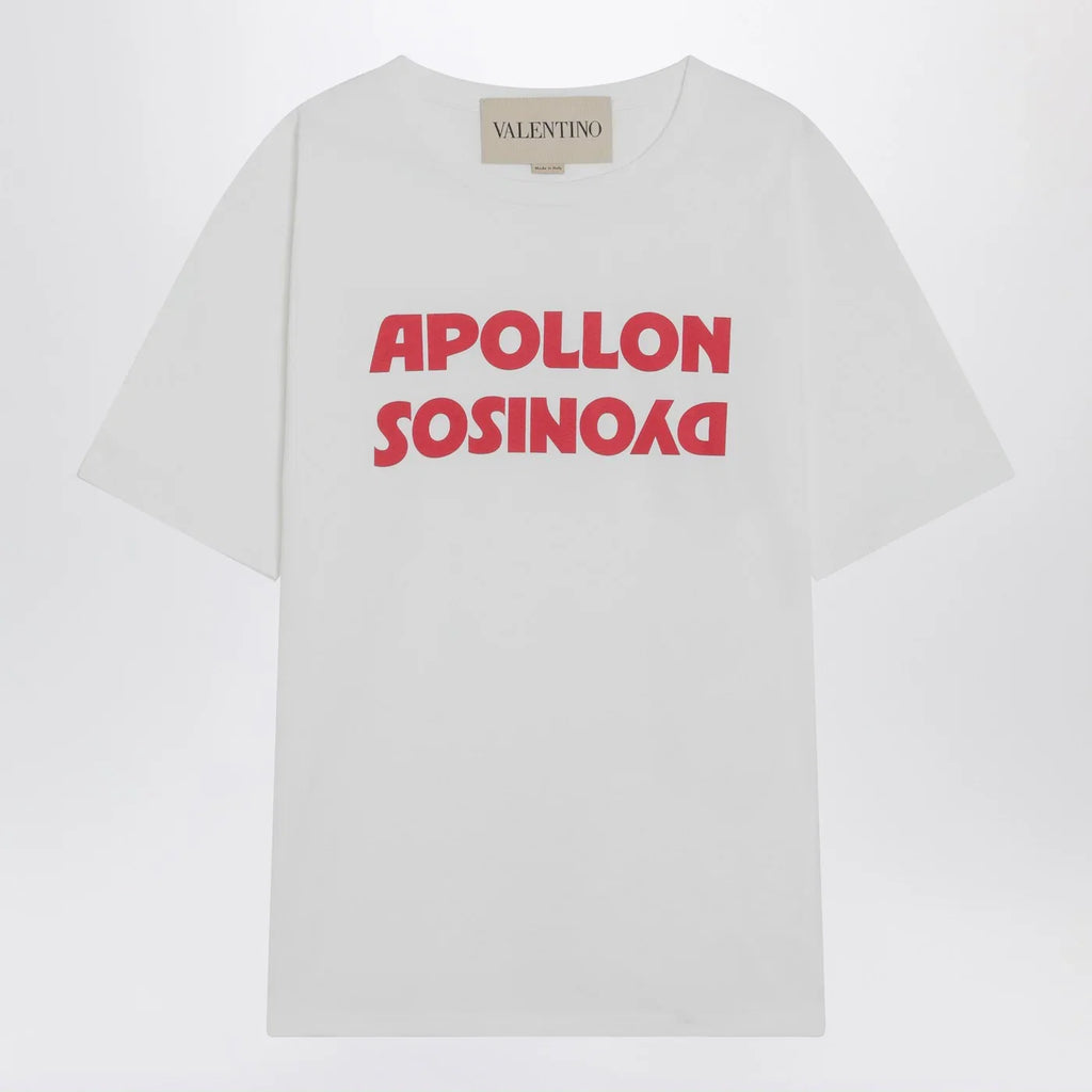 Valentino White T-shirt with Apollon/Dionysos print