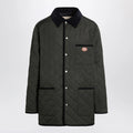 Valentino Olive green quilted jacket with VLogo patch