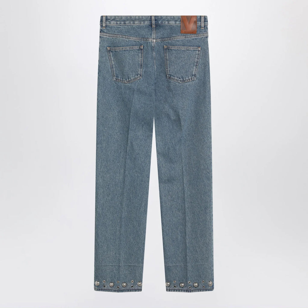 Valentino Medium blue jeans with cabochons